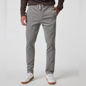!!!! SOLD !!!!!!!  Men's Large Gray Corduroy Elastic Waist Drawstring Travel